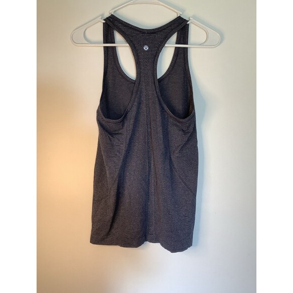 Lululemon Swiftly Tech Racerback Tank Top 2.0 Blue Stripe Size 6 - Picture 2 of 5